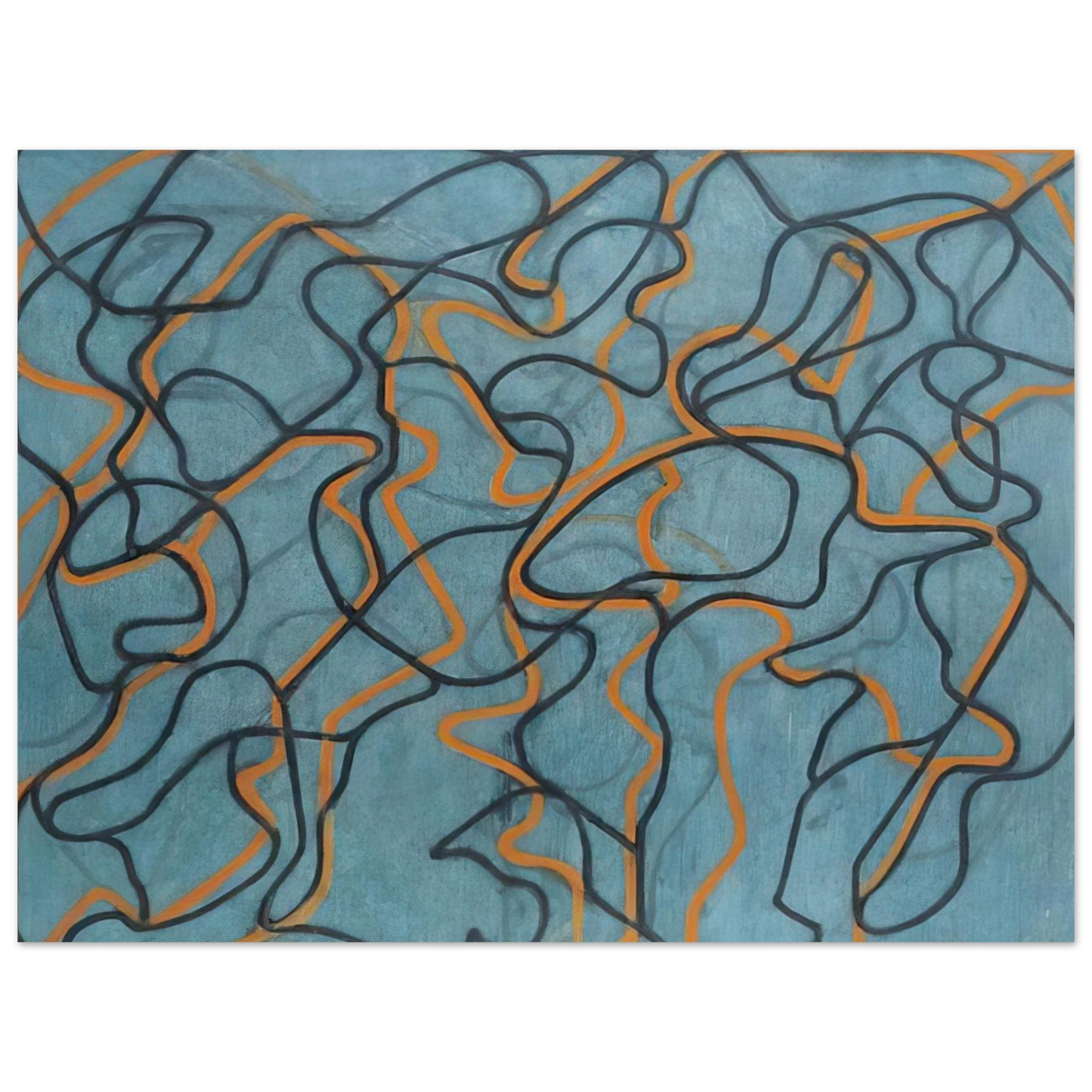Brice Marden - Letter About Rocks #3, Blue Ground - 2010 75x100 cm / 30x40inches Fine Art Poster