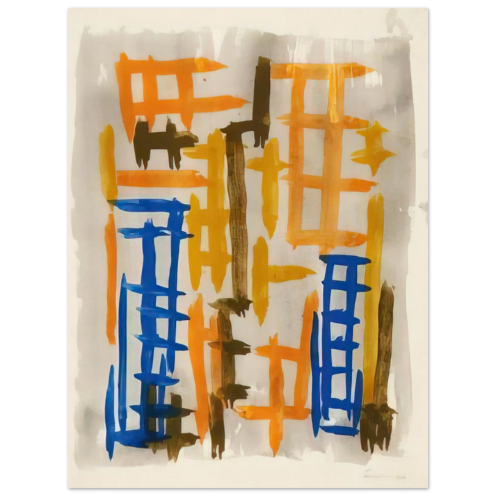 Gunther Forg - Untitled Gitterbild - 2001 75x100 cm / 30x40inches Fine Art Poster