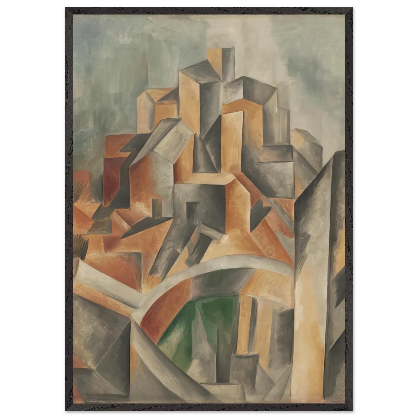 The Reservoir Horta de Ebro - Pablo Picasso 70x100 cm / 28x40 inches Framed Art Print – Black Wooden Frame