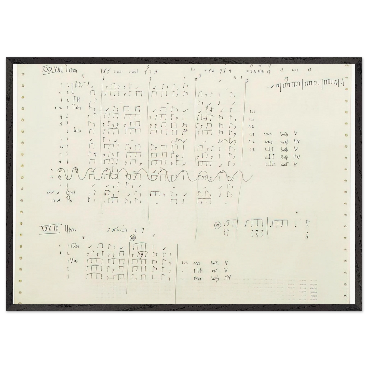 Cheap Imitation - 1971 - John Cage 70x100 cm / 28x40 inches Framed Art Print – Black Wooden Frame