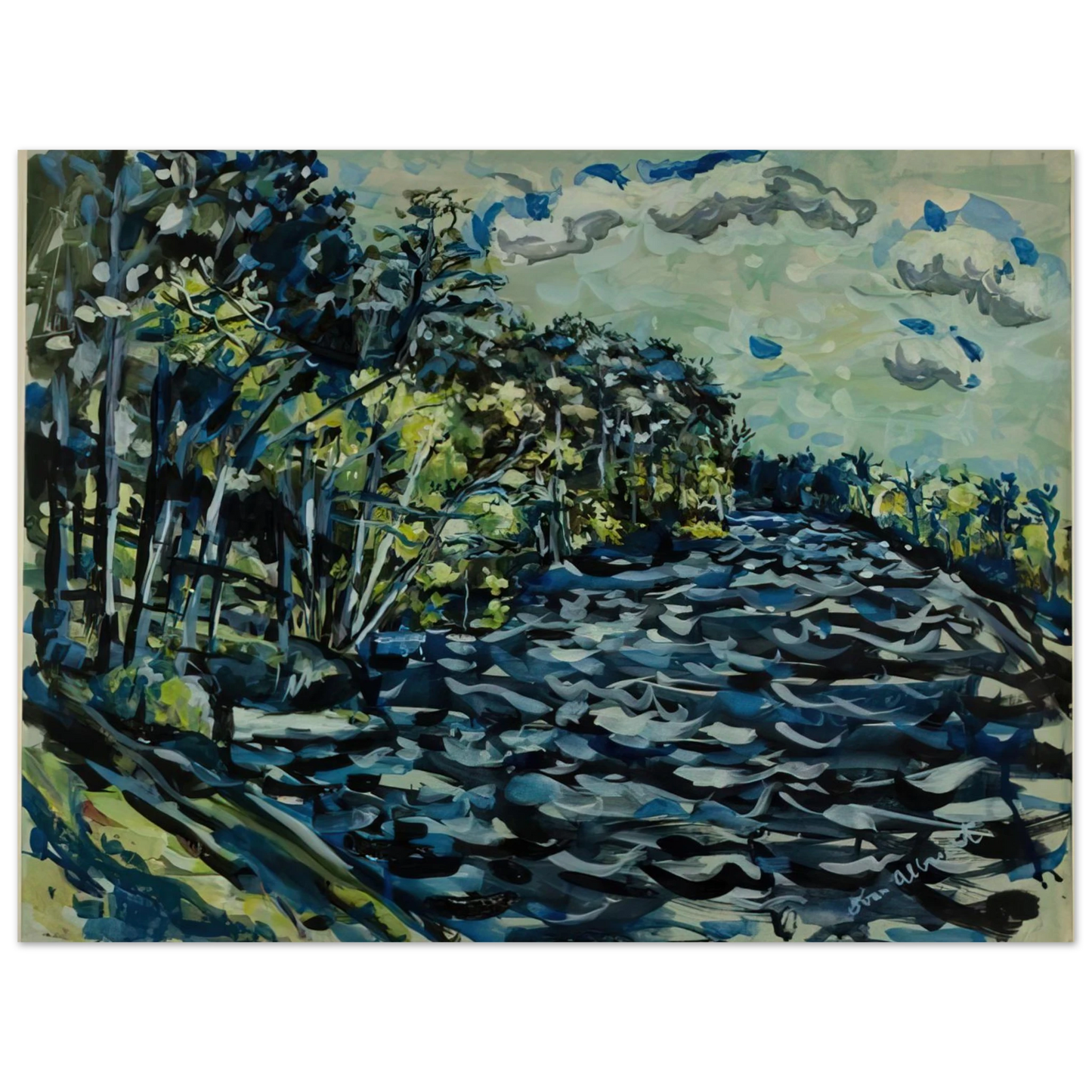 Ivan Albright - ST MARY S BLACK RIVER IS BLUE GEORGIA 1964 75x100 cm / 30x40inches Fine Art Poster