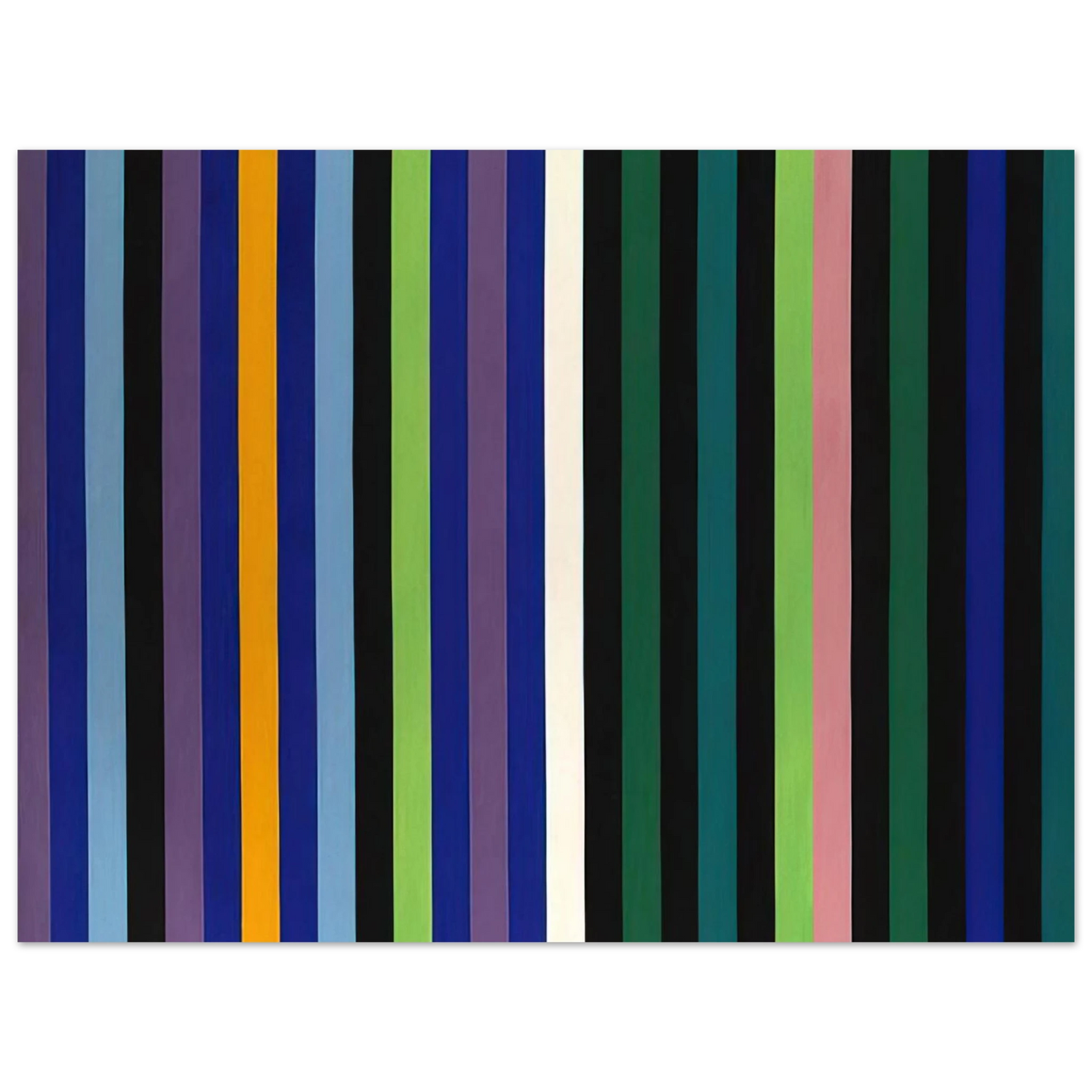 Gene Davis - Two Part Blue - 1964 75x100 cm / 30x40inches Fine Art Poster