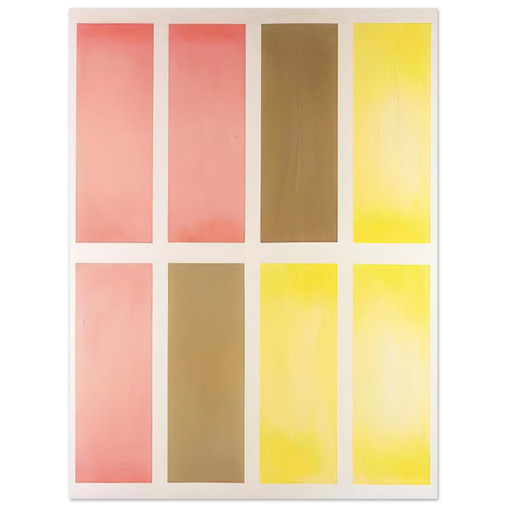 Mark Lancaster - Untitled Red, Brown and Yellow - Abstract Expressionism 75x100 cm / 30x40inches Fine Art Poster