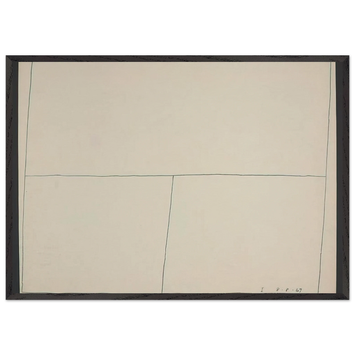 Twentieth Century Ikon Series 8867 I - 1967 - Bob Law 70x100 cm / 28x40 inches Framed Art Print – Black Wooden Frame