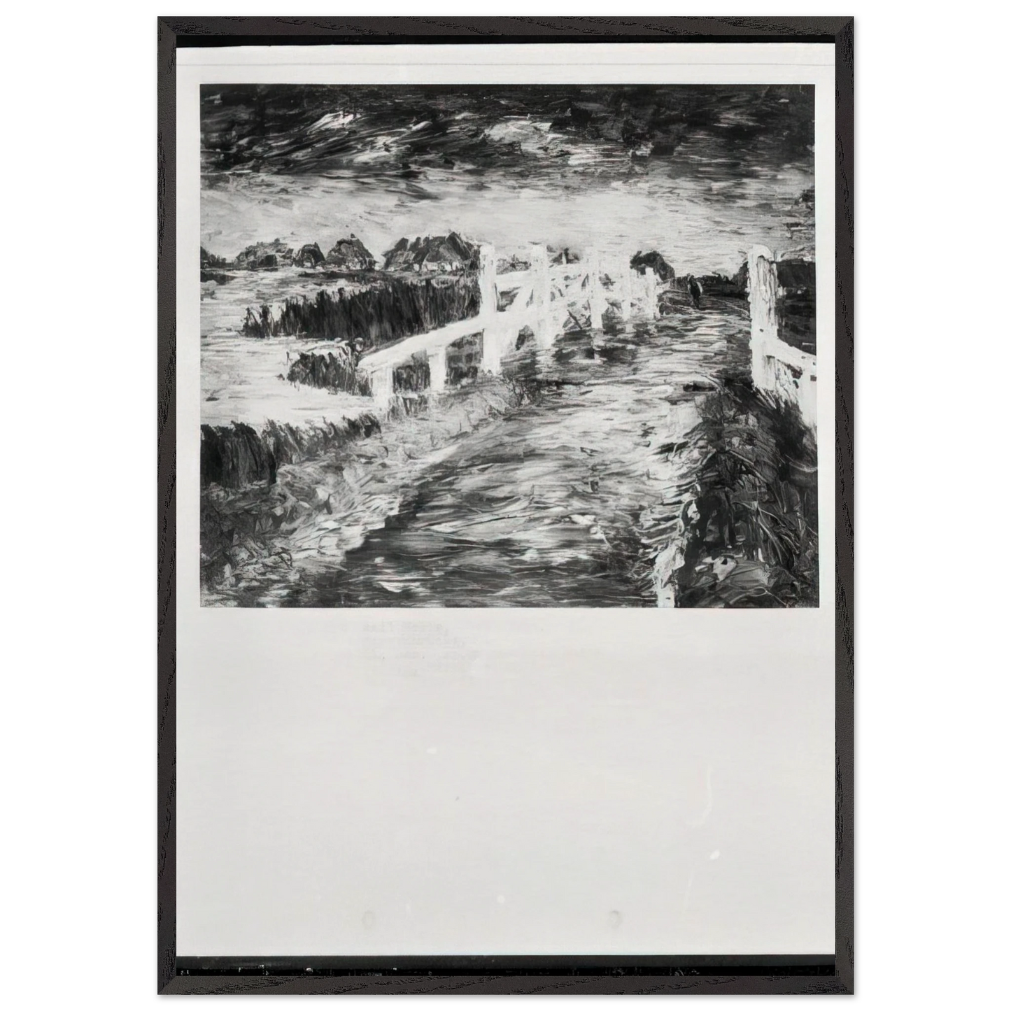Maruchbrucke - Emil Nolde 70x100 cm / 28x40 inches Framed Art Print – Black Wooden Frame
