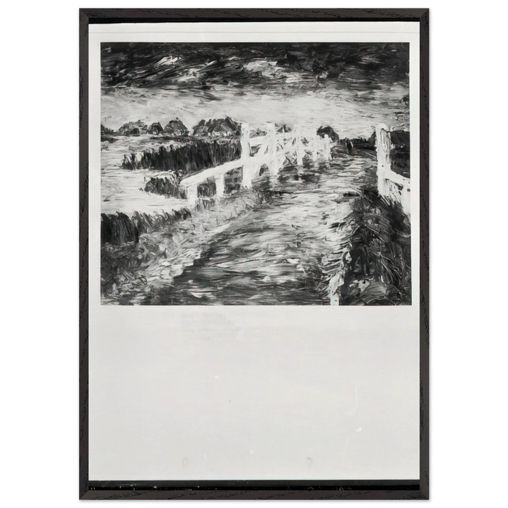Maruchbrucke - Emil Nolde 70x100 cm / 28x40 inches Framed Art Print – Black Wooden Frame