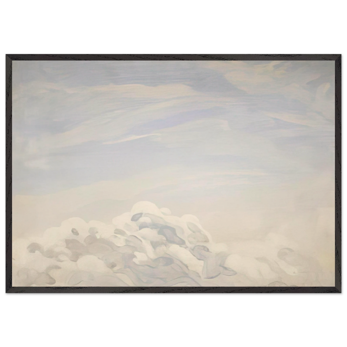 Study for Clouds I - 1979 - Neil Welliver 70x100 cm / 28x40 inches Framed Art Print – Black Wooden Frame