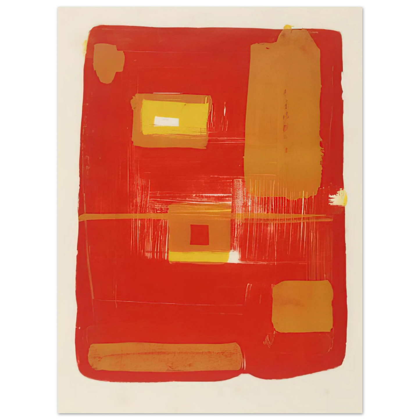 Patrick Heron - Red and Yellow Image - 1958 75x100 cm / 30x40inches Fine Art Poster