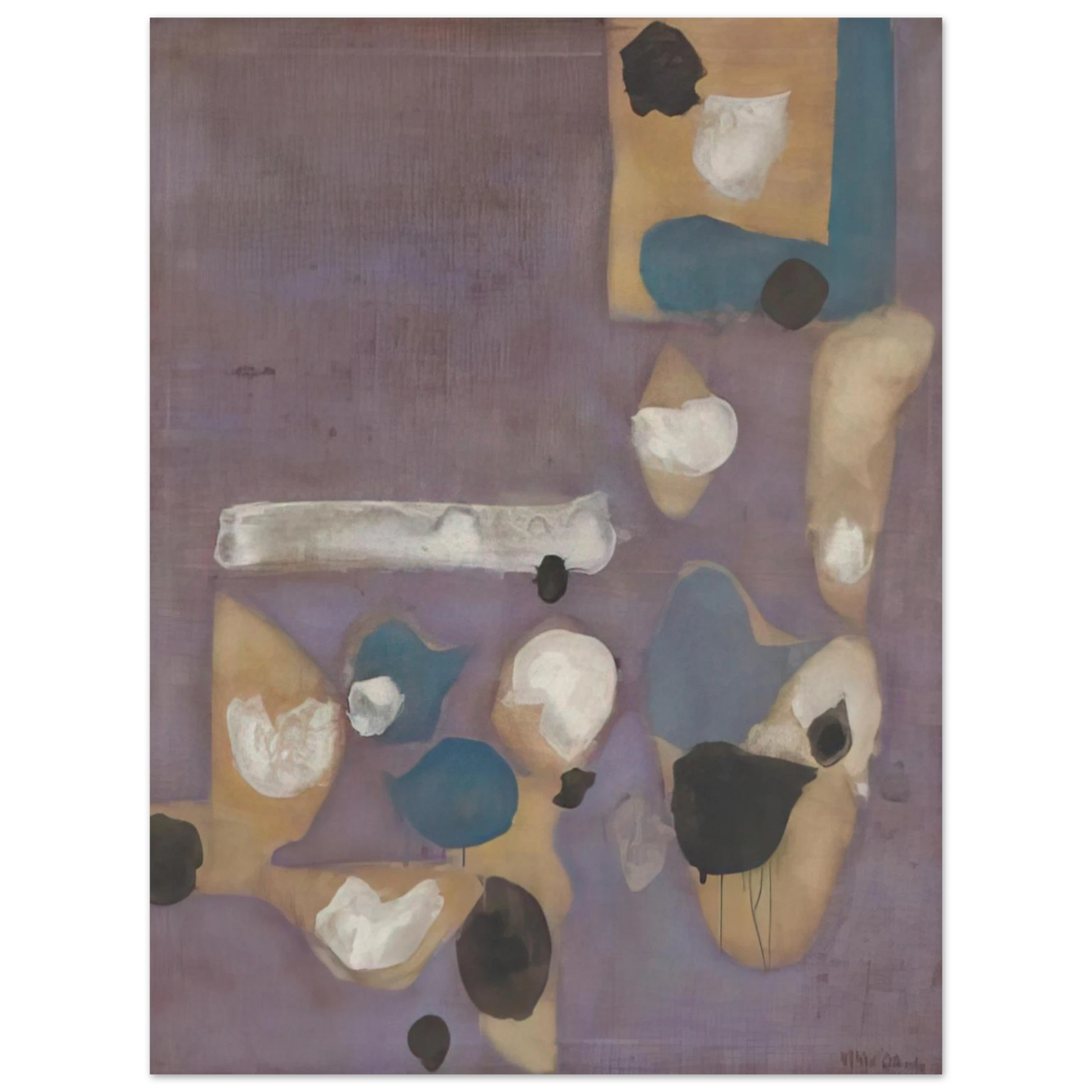 Kenzo Okada - Points No. 19 - 1954 75x100 cm / 30x40inches Fine Art Poster