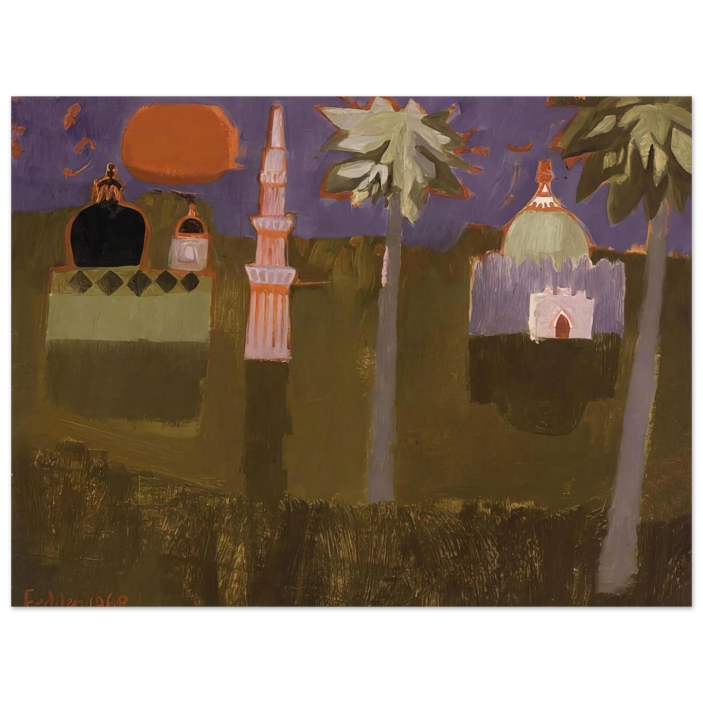 Mary Fedden - Minorets - 1968 75x100 cm / 30x40inches Fine Art Poster