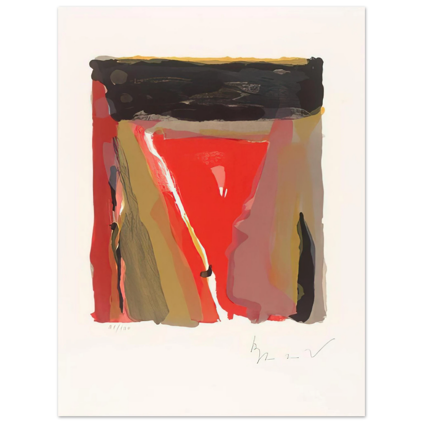 Bram van Velde - Untitled - 1976 75x100 cm / 30x40inches Fine Art Poster
