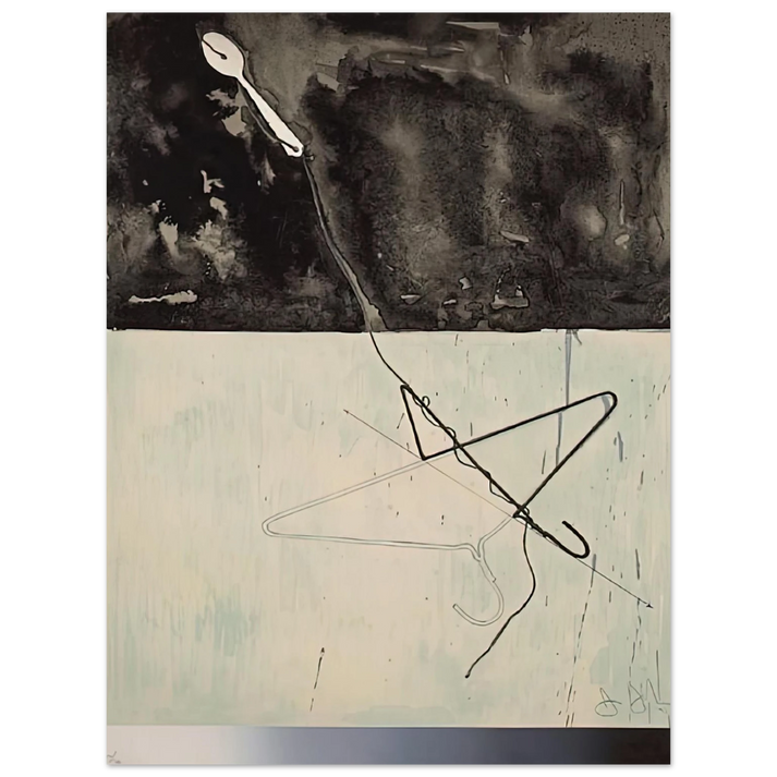 Jasper Johns - COAT HANGER AND SPOON FROM FRAGMENT ACCORDING TO WHAT 1971 75x100 cm / 30x40inches Fine Art Poster