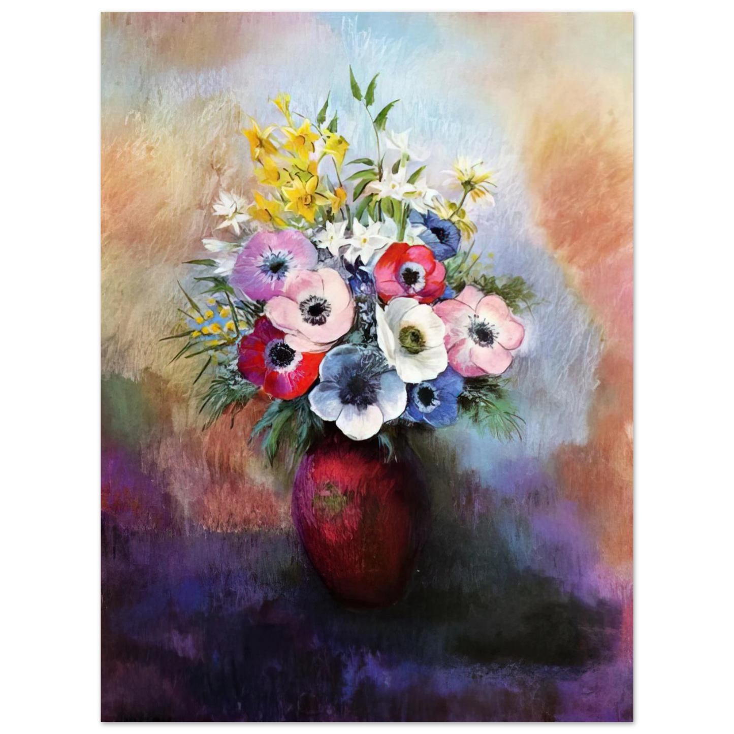 Odilon Redon - ANEMONES 75x100 cm / 30x40inches Fine Art Poster