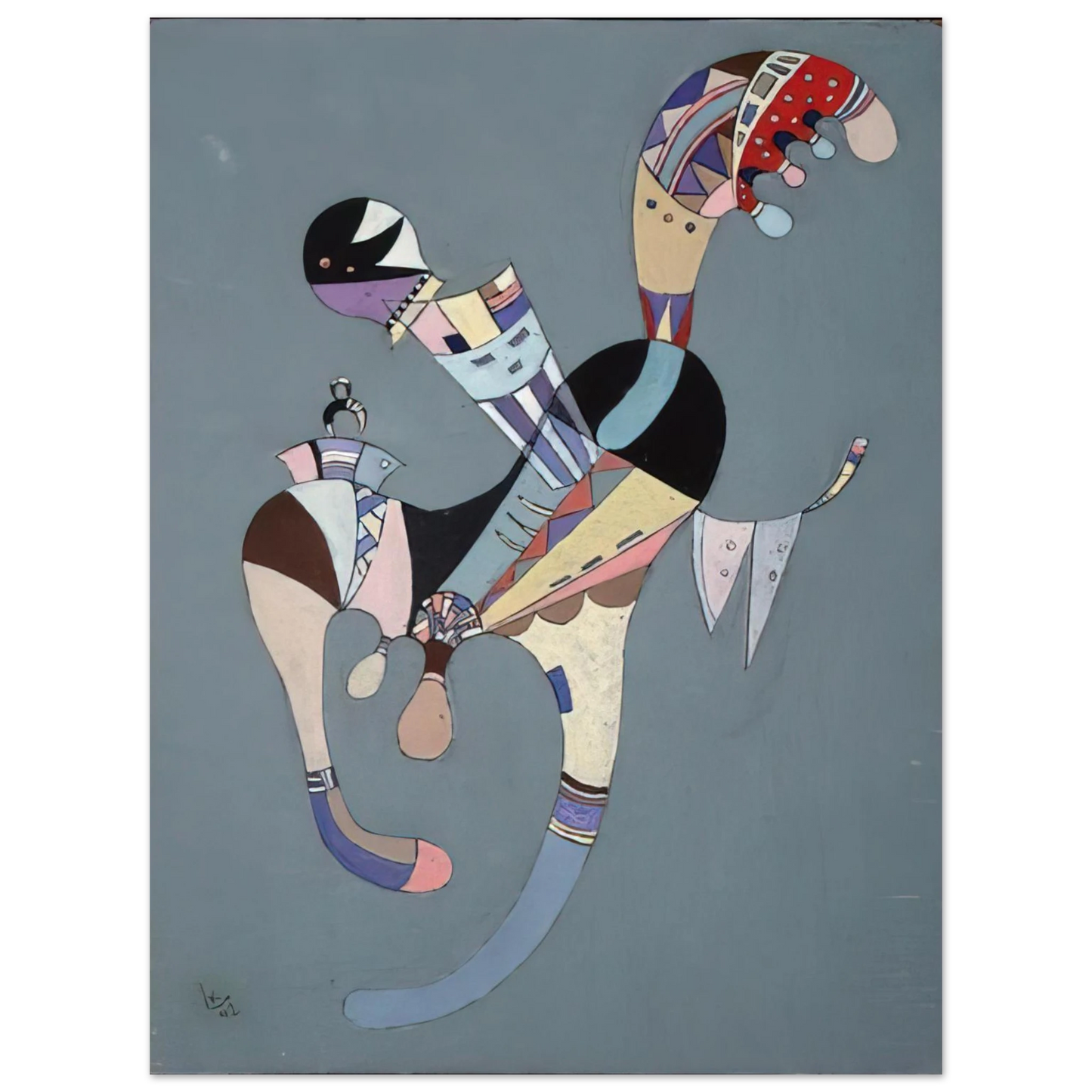 Wassily Kandinsky - A FLOATING FIGURE 1942 75x100 cm / 30x40inches Fine Art Poster