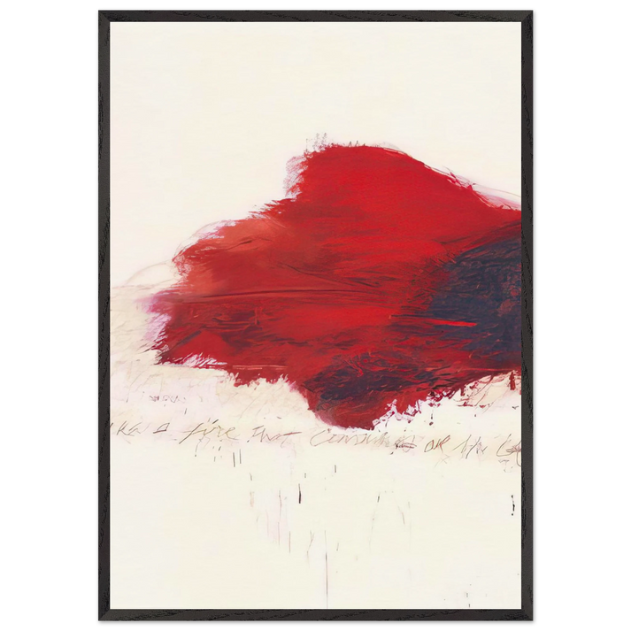 Fifty Days at Iliam The Fire that Consumes All before It - Cy Twombly 70x100 cm / 28x40 inches Framed Art Print – Black Wooden Frame
