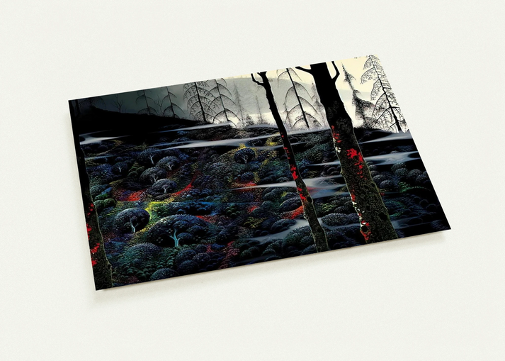 Dawn's First Light By Eyvind Earle Pack of 10 Post Cards | Eyvind Earle Post Cards | A6 (10.5 x 14.8 cm) - 4.1 x 5.8 inches