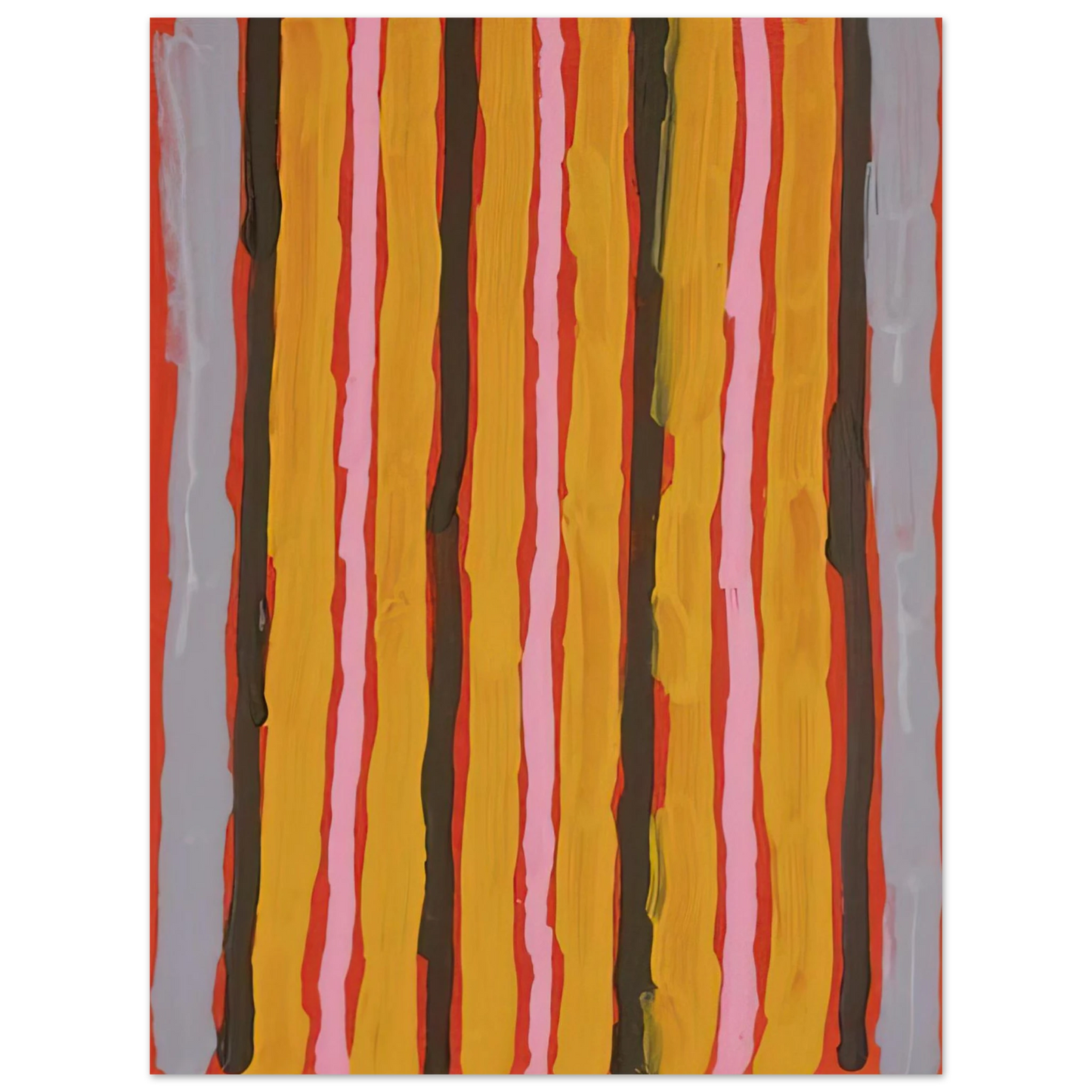 Clifford Possum Tjapaltjarri - Ceremonial Floor Paint - 2001 75x100 cm / 30x40inches Fine Art Poster
