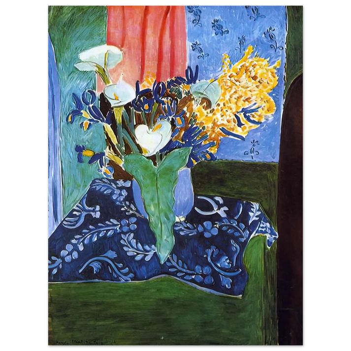 Henri Matisse - CALLA LILIES IRISES AND MIMOSAS 1913 75x100 cm / 30x40inches Fine Art Poster