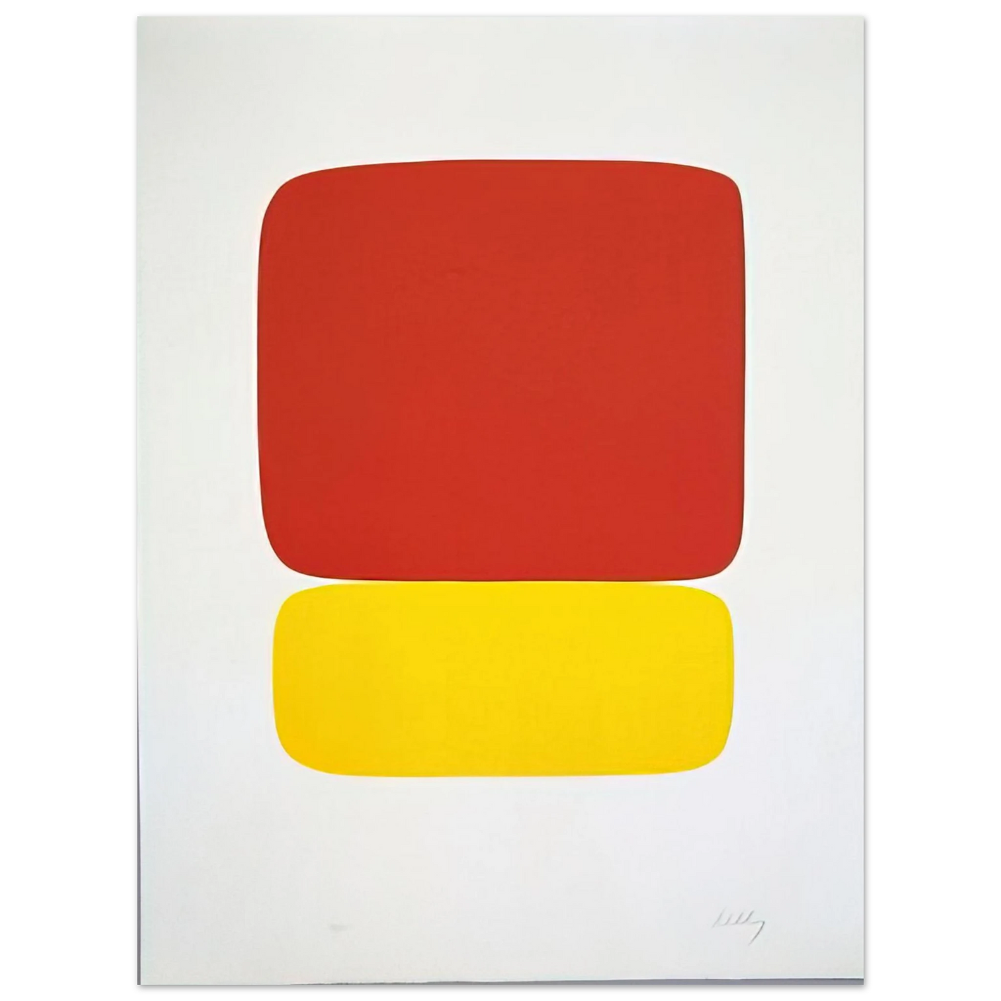 Ellsworth Kelly - Red over Yellow from Suite of Twenty-Seven Color Lithographs 75x100 cm / 30x40inches Fine Art Poster