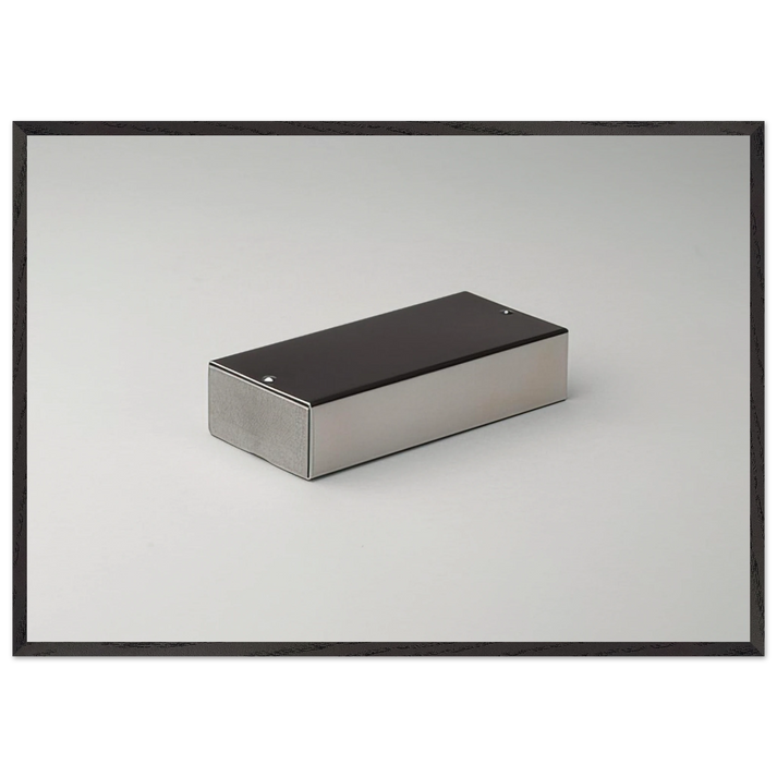 Double Ashtray Model No 205A Cipro - 1974 - Bruno Munari 70x100 cm / 28x40 inches Framed Art Print – Black Wooden Frame