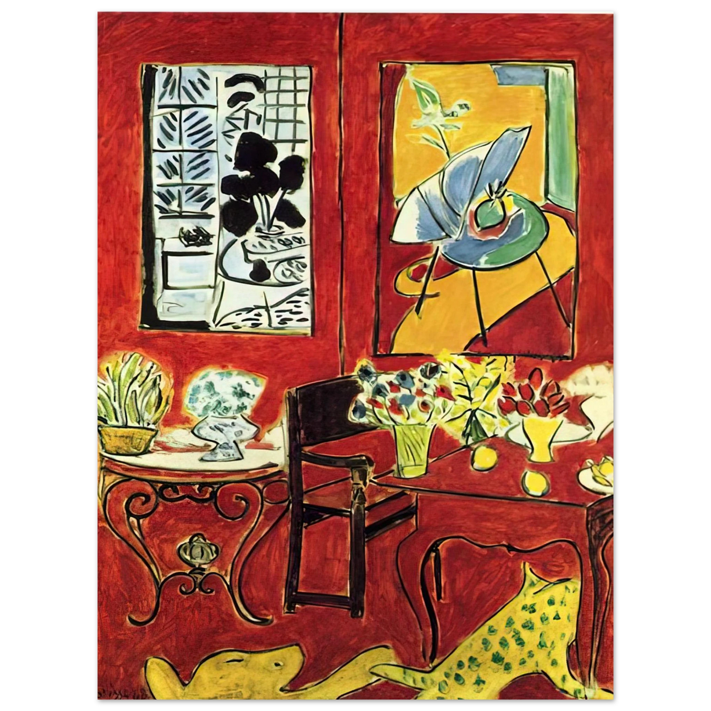Henri Matisse - LARGE RED INTERIOR 1948 75x100 cm / 30x40inches Fine Art Poster
