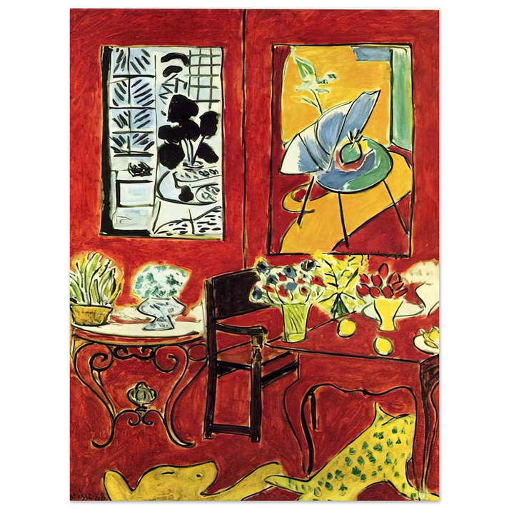 Henri Matisse - LARGE RED INTERIOR 1948 75x100 cm / 30x40inches Fine Art Poster