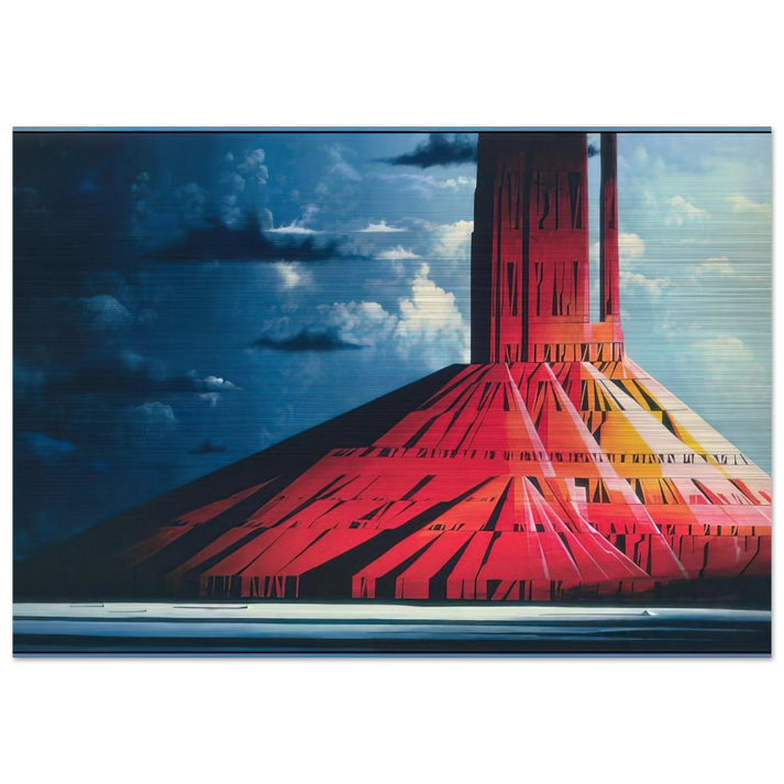 Indian Lands - Eyvind Earle Brushed Aluminum Print - 70x100 cm / 28x40 inches | Eyvind Earle Aluminum Print | Eyvind Earle Prints