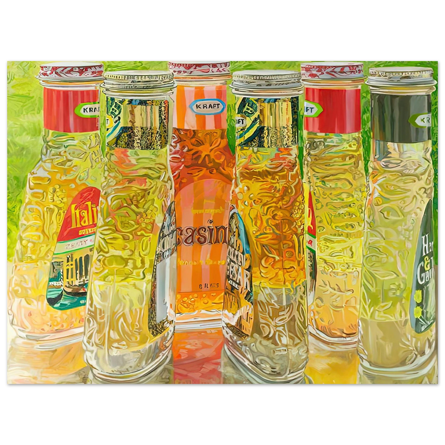Janet Fish - KRAFT SALAD DRESSING 1973 75x100 cm / 30x40inches Fine Art Poster