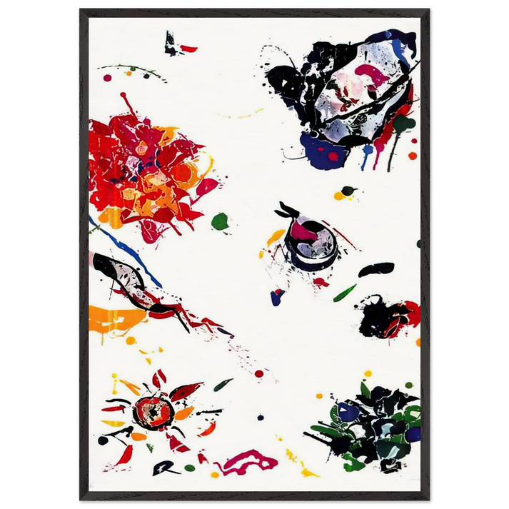 Untitled SFE-046 - Sam Francis 70x100 cm / 28x40 inches Framed Art Print – Black Wooden Frame