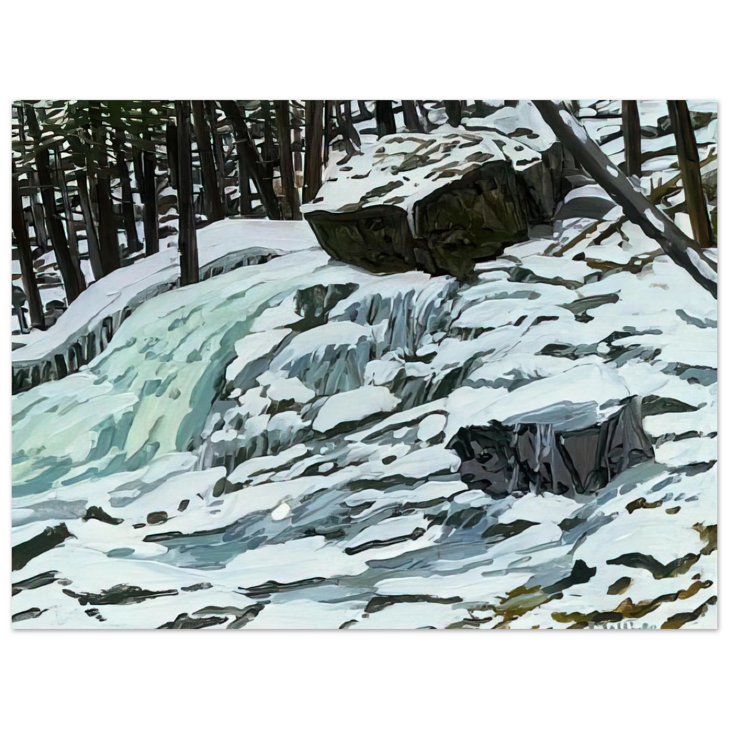 Neil Welliver - Study for Aqua Spring - 1997 75x100 cm / 30x40inches Fine Art Poster