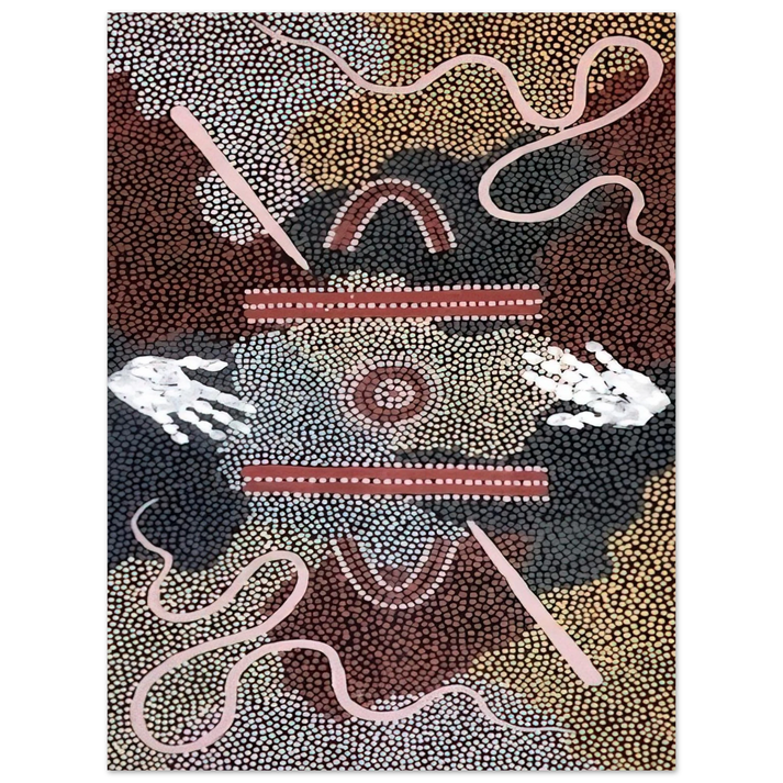 Clifford Possum Tjapaltjarri - Initiation Ceremony - 1998 75x100 cm / 30x40inches Fine Art Poster