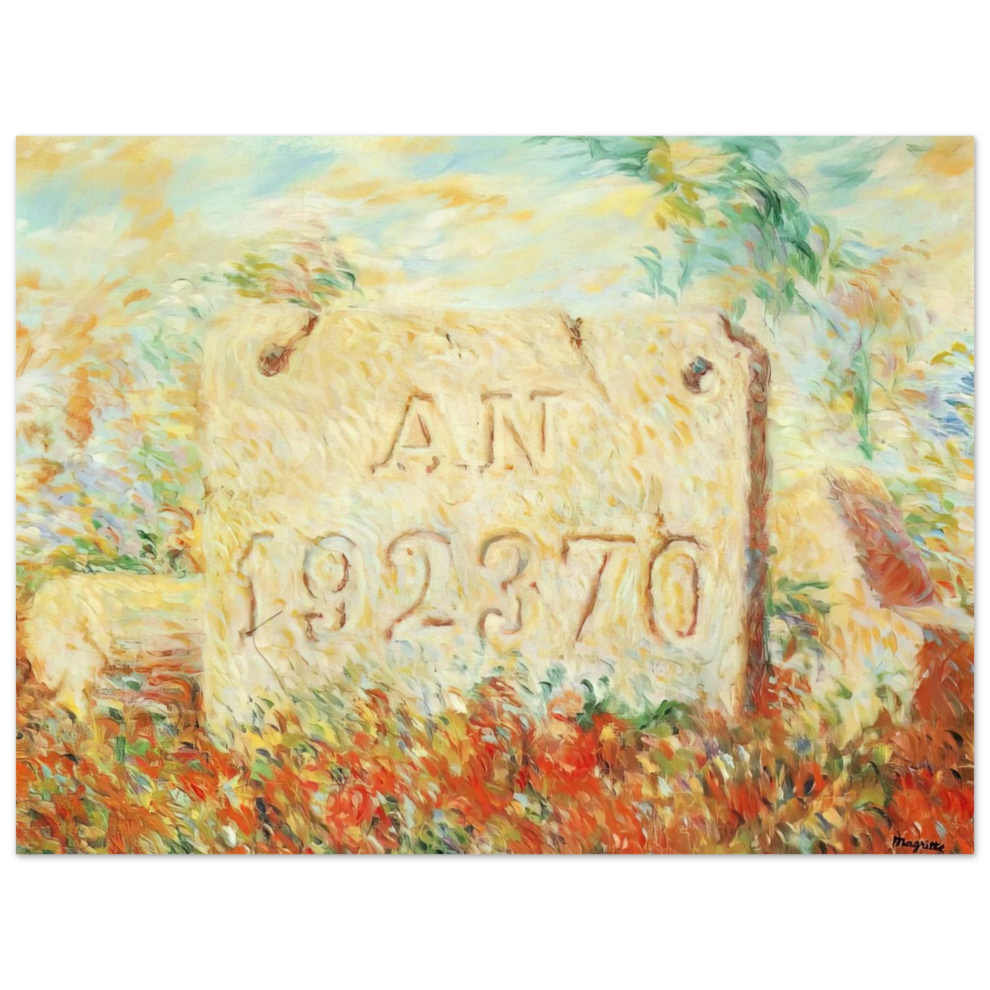 Rene Magritte - THE SMILE 1943 75x100 cm / 30x40inches Fine Art Poster