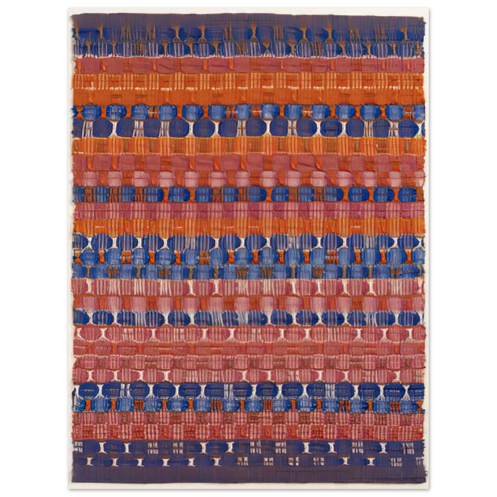 Anni Albers - RED AND BLUE LAYERS 1954 75x100 cm / 30x40inches Fine Art Poster