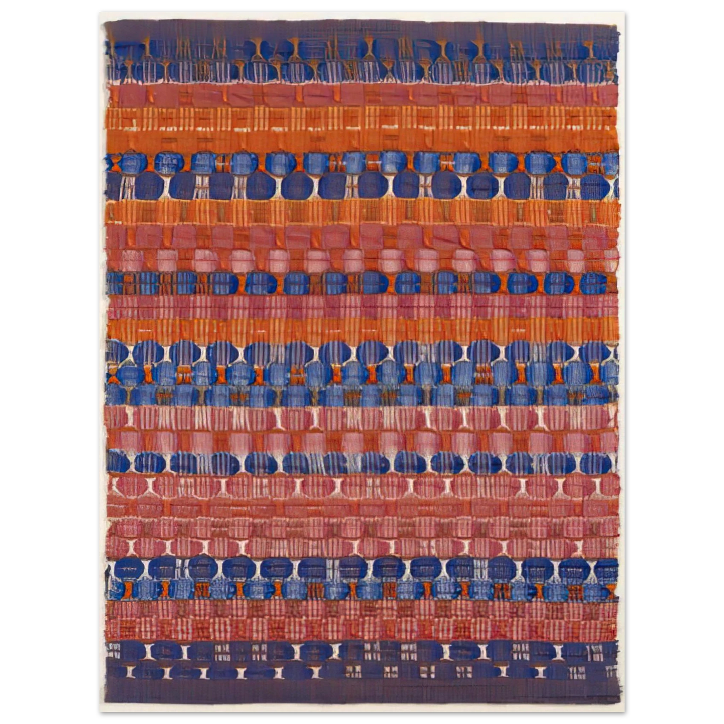 Anni Albers - RED AND BLUE LAYERS 1954 75x100 cm / 30x40inches Fine Art Poster