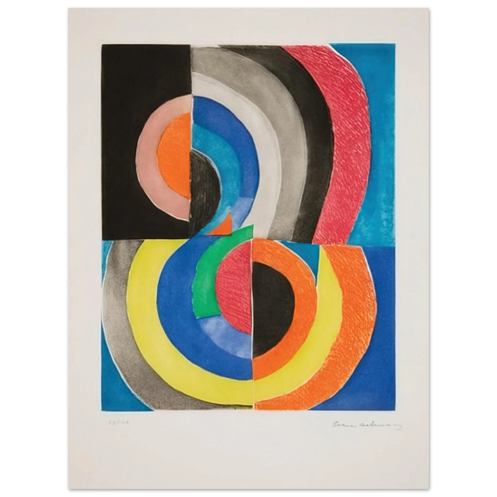 Sonia Delaunay - ABSTRACT COMPOSITION WITH SEMICIRCLES 75x100 cm / 30x40inches Fine Art Poster