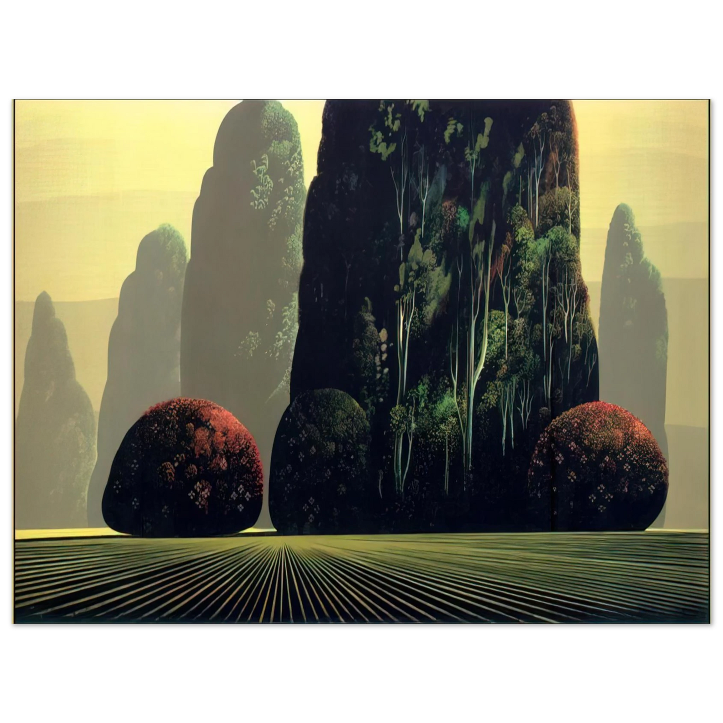 Eyvind Earle - Autumn Eucalyptus 75x100 cm / 30x40inches Fine Art Poster
