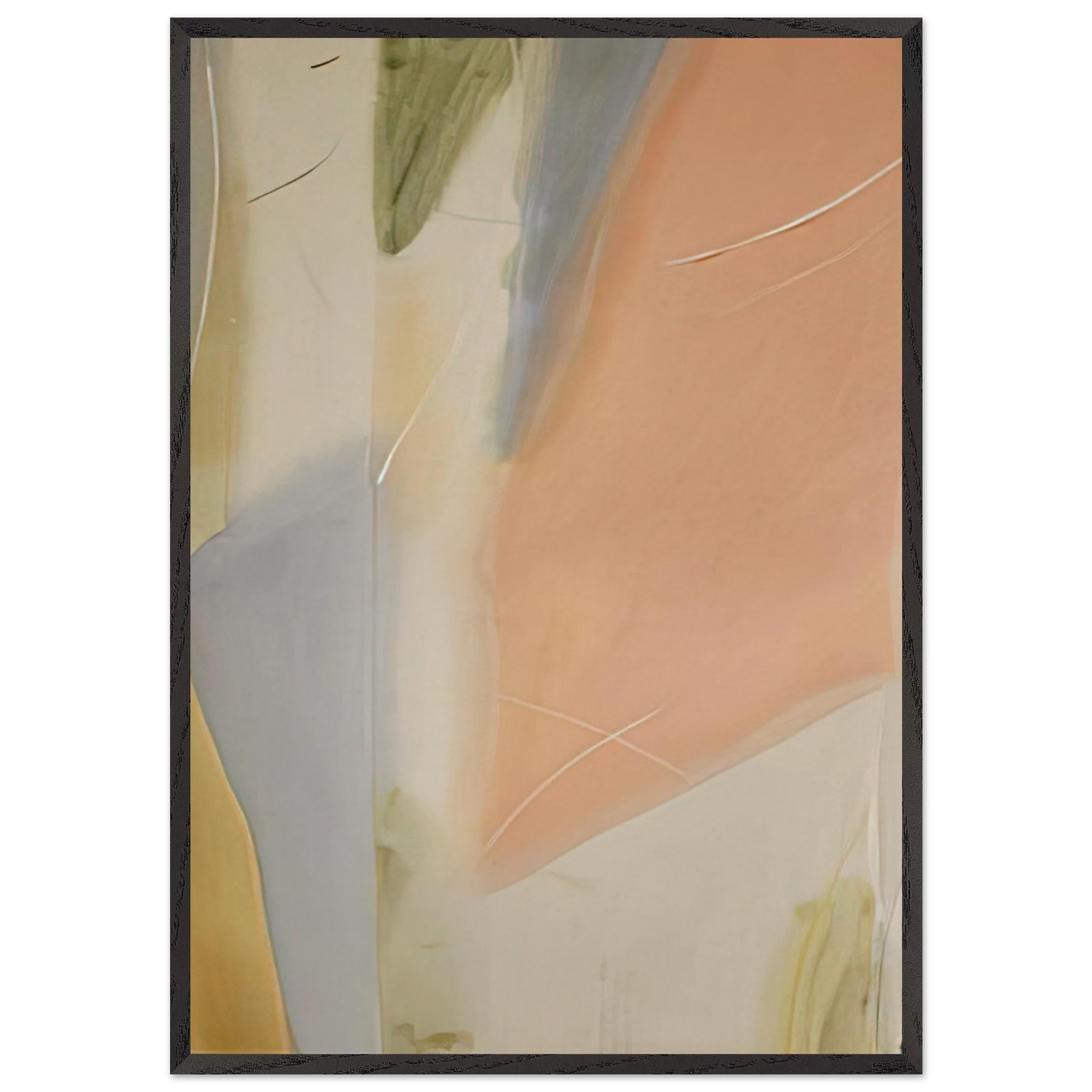 Untitled - 1987 N1 - Larry Zox 70x100 cm / 28x40 inches Framed Art Print – Black Wooden Frame
