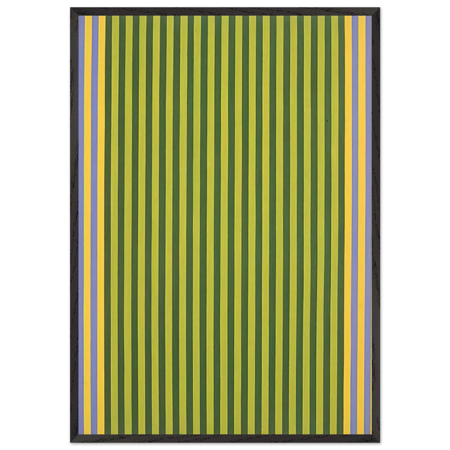 LimelightSounds of Grass - 1960 - Gene Davis 70x100 cm / 28x40 inches Framed Art Print – Black Wooden Frame