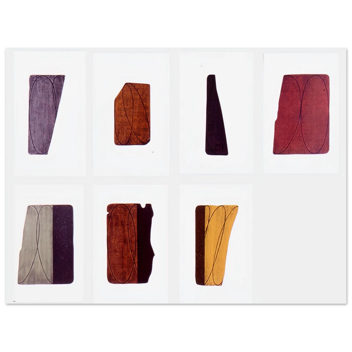 Robert Mangold - FRAGMENTS I VII 1998 75x100 cm / 30x40inches Fine Art Poster