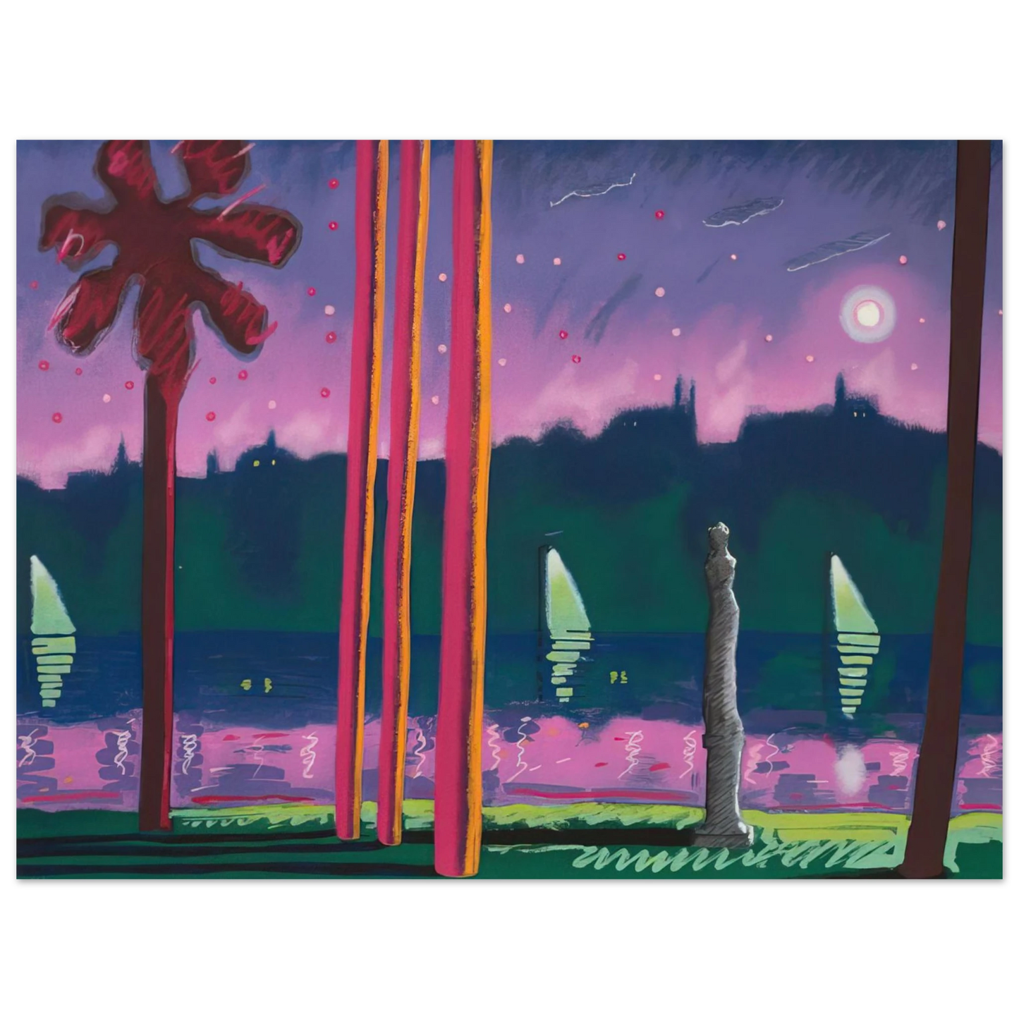 Carlos Almaraz - Suave Como La Noche - 1982 75x100 cm / 30x40inches Fine Art Poster