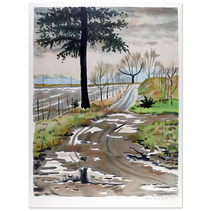 Clarence Holbrook Carter - Untitled - Country Road - 1979 75x100 cm / 30x40inches Fine Art Poster