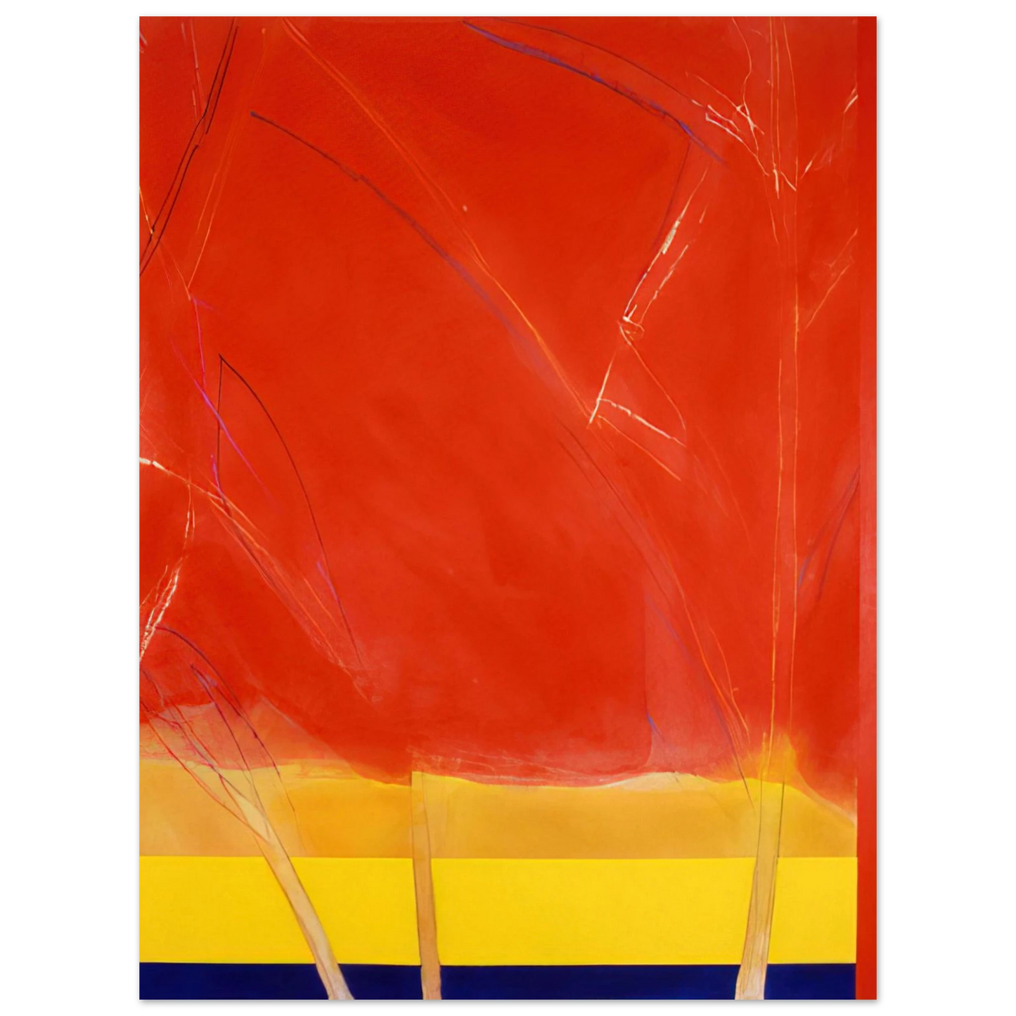 Ronnie Landfield - Vivid Spring - 1988 75x100 cm / 30x40inches Fine Art Poster