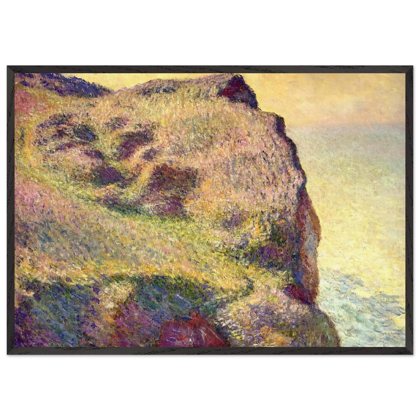 The Pointe du Petit Ailly - claude monet 70x100 cm / 28x40 inches Framed Art Print – Black Wooden Frame