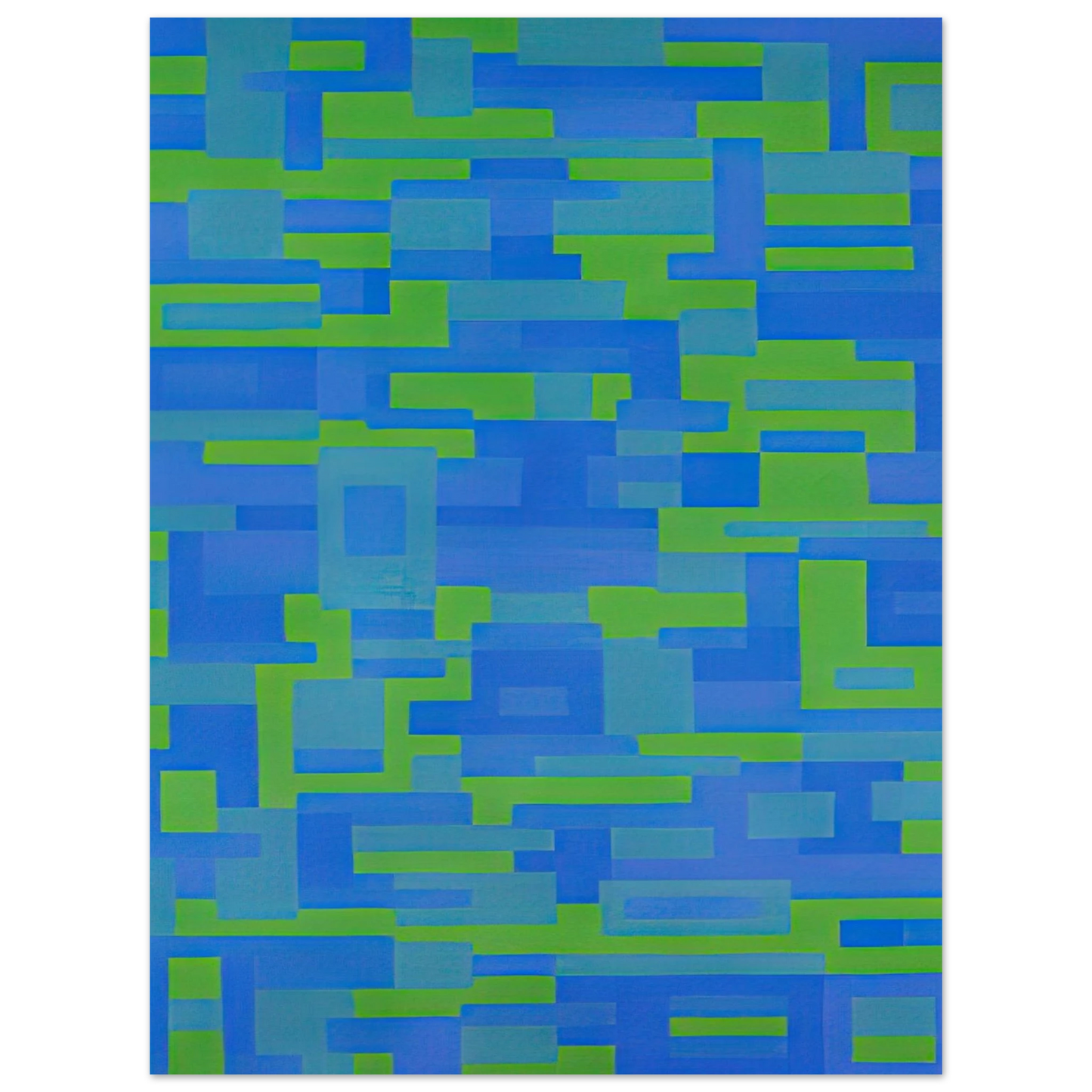 Ad Reinhardt - Blue-Green Painting - 1948 75x100 cm / 30x40inches Fine Art Poster