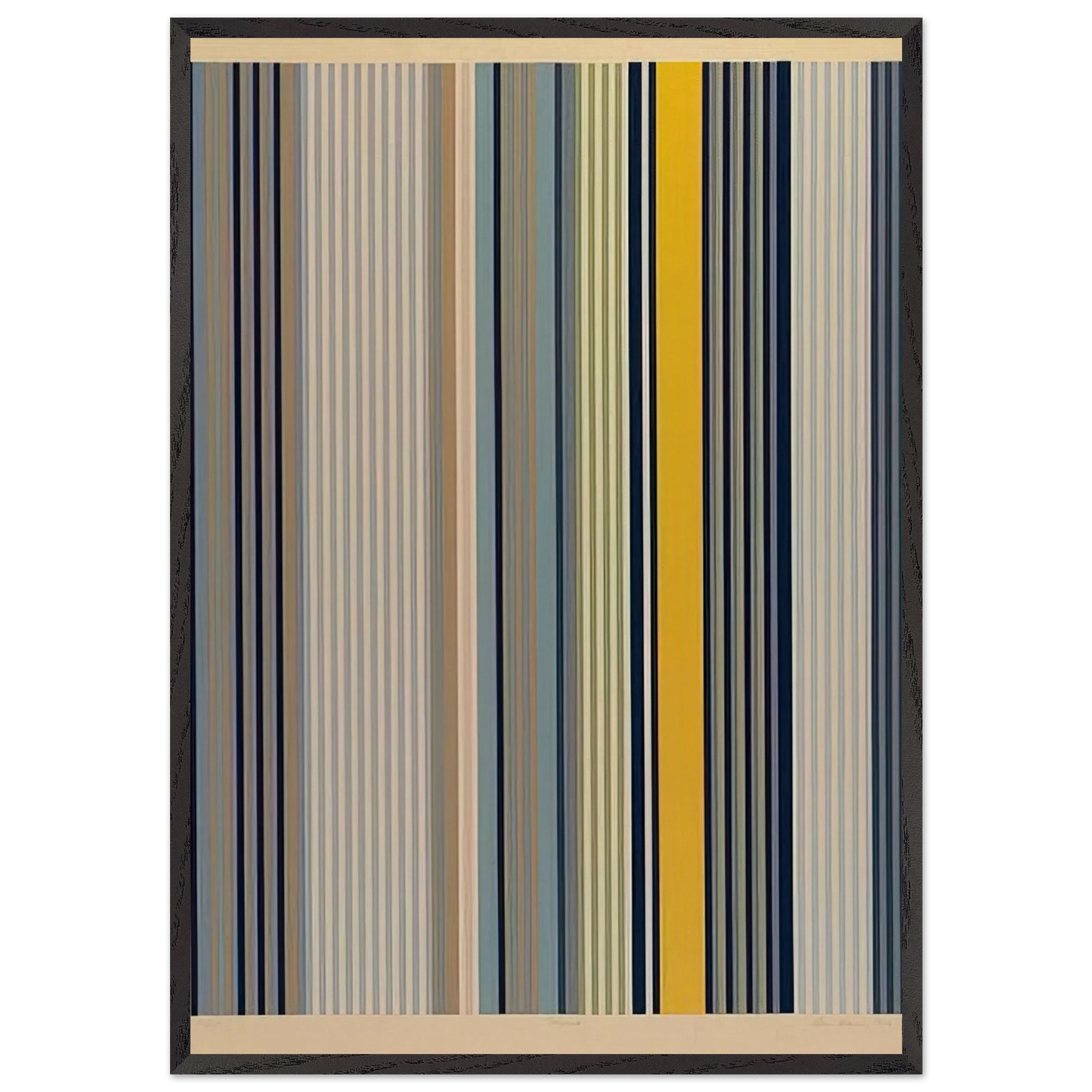 Signal - 1973 - Gene Davis 70x100 cm / 28x40 inches Framed Art Print – Black Wooden Frame