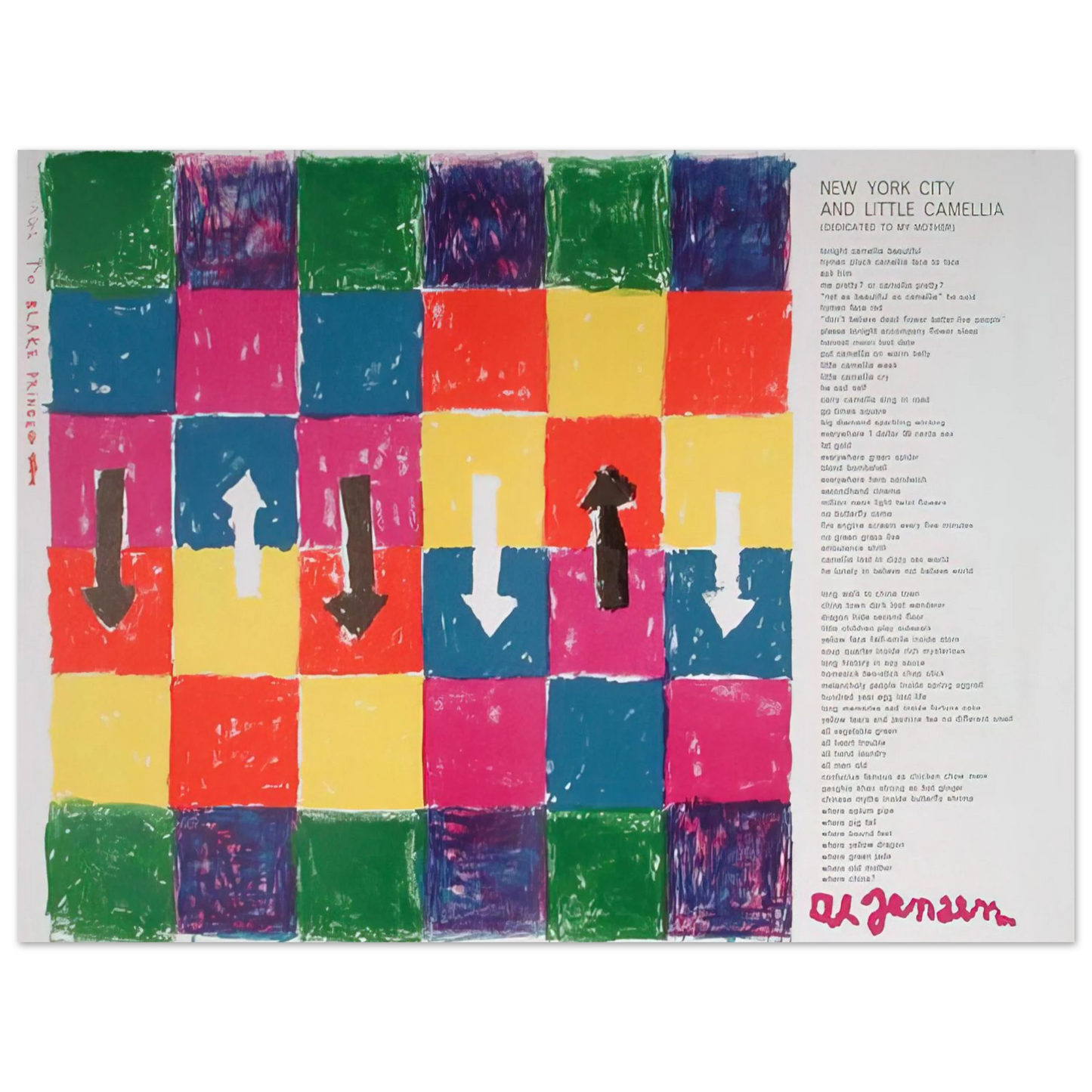 Alfred Jensen - Hommage to Blake Prince tirée de l'album «1 ø Life» - 1964 75x100 cm / 30x40inches Fine Art Poster