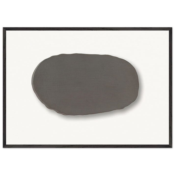GRAUE SCHEIBE 1970 - Blinky Palermo 70x100 cm / 28x40 inches Framed Art Print – Black Wooden Frame