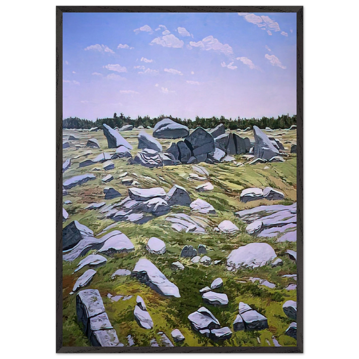 Midday Barren - 1983 - Neil Welliver 70x100 cm / 28x40 inches Framed Art Print – Black Wooden Frame