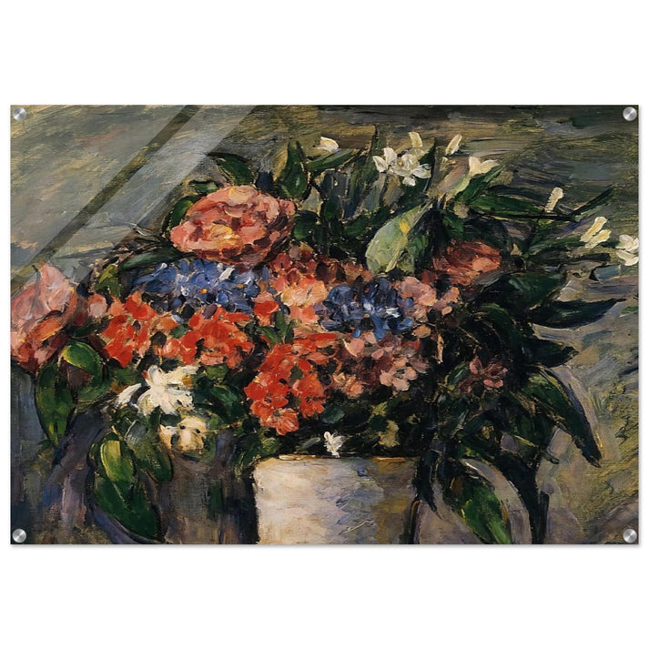 Pot of Flowers - Paul Cézanne Acrylic Print - 70x100 cm / 28x40″ inches