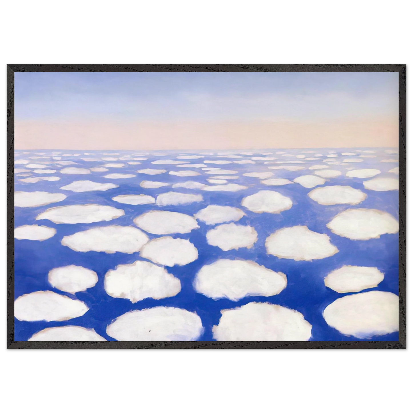 Above the Clouds I - Georgia OKeeffe 70x100 cm / 28x40 inches Framed Art Print – Black Wooden Frame
